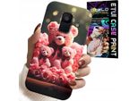 Custodia Per Samsung A6 2018 - Orsacchiotto Rosa Regalo Di Famiglia + Foglio Di Alluminio