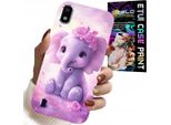 Custodia Per Samsung A10 - Elefante Dolce Su Sfondo Rosa Custodia + Pellicola