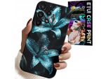 Custodia Per Samsung Galaxy A32 5G - Turchese Gigli Fiori Caso + Vetro
