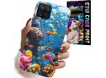 Custodia Per Samsung A12 / M12 - Barriera Corallina, Pesci Colorati E Mondo Sottomarino