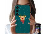 Custodia Per Samsung Galaxy S23 Fe - Renna Su Sfondo Verde Disegni Natalizi