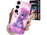 Custodia Per Samsung Galaxy S25 - Elefante Dolce Su Sfondo Rosa Custodia + Pellicola