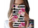 Custodia Per Samsung Galaxy M35 4G - Motivo Floreale A Strisce Bianche E Nere