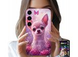 Custodia Per Samsung Galaxy S24 - Simpatico Chihuahua Su Sfondo Rosa Con Fiori
