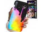 Custodia Per Samsung A7 2018 - Motivi Colorati Arcobaleno, Vernice + Pellicola