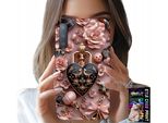 Custodia Per Samsung A7 2018 - Design Femminile Custodia A Cuore Con Lucchetto + Vetro