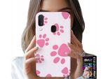 Custodia Per Samsung Galaxy A40 - Zampe Di Cane Rosa, Retro, Custodia
