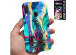 Custodia Per Samsung Galaxy A40 - Giocatori Di Calcio + Vetro