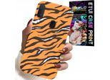 Custodia Per Samsung Galaxy A40 - Cover Posteriore A Strisce Di Tigre + Vetro