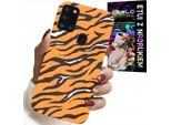 Etui Per Samsung Galaxy A21S - Copertura Tiger Passage + Vetro