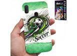 Custodia Per Samsung Galaxy A40 - Calcio, Custodia Calcio + Vetro