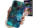 Custodia Per Samsung Galaxy A21S - BLU-VERDE Marmurale Platsky