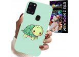 Etui Per Samsung Galaxy A21S - Decorazioni Per Bambini Giallo Dolce + Vetro