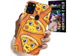 Etui Per Samsung Galaxy A21S - Caso Dolce Smily Pizza + Vetro