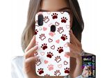 Custodia Per Samsung Galaxy A40 - Zampe Di Cane Su Sfondo Bianco, Cane, Gatto, Orso