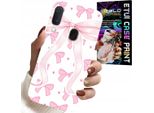 Custodia Per Samsung Galaxy A40 - Custodia Con Nastri Rosa E Disegni Di Moda