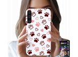 Custodia Per Samsung Galaxy A70 - Zampe Di Cane Su Sfondo Bianco, Cane, Gatto, Orso