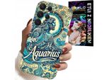 Custodia Per Samsung Galaxy S24 Ultra - Segno Zodiacale, Acquario, Retro Astronomico