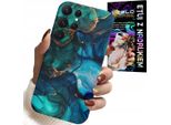 Caso Per Samsung Galaxy S23 Ultra - Blu Verde Marmurale Platsky