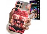 Etui Per Samsung Galaxy S22 Ultra - Famiglia Di Orsi Rosa Cuore + File