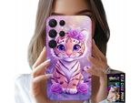 Custodia Per Samsung Galaxy S25 Ultra - Simpatica Tigre Su Sfondo Rosa + Vetro