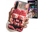 Custodia Per Samsung Note 10 Plus - Rosa Orsetto Famiglia Cuore + Lamina