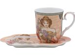 Home Elements Tazza Da 360 Ml, Con Sottobicchiere, Mucha Jaro