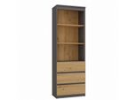 Scansia Con Scaffali E Cassetti Kalev - Rovere Artisan / Antracite