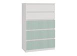 Cassettiera Con Cassetti Per Bambini Duster - Bianco / Menta