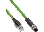 Cavo Di Rete Industriale Inline®, M12 4-Pin D-Coded Maschio A RJ45 Maschio, Pur, 1M