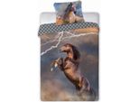 Faro Biancheria Da Letto In Cotone 140X200 Cavallo Fulmine Scacchiera Cavalieri 003 Federa Per Giovani 70X90
