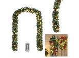 Jopassy Ghirlanda Di Natale Decorazione Ghirlanda Di Abete Decorazione Natalizia Interna Ed Esterna Ghirlanda Artificiale 5M 100 Led Con Decorativo + Telecomando