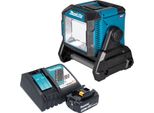 Makita Ml 005 G RF1 Lampada Da Cantiere A Batteria 18 / 40 V Max. 3.600 Lm + 1X Batteria 3,0 Ah + Caricabatteria
