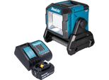 Makita Ml 005 G ST1 Lampada Da Cantiere A Batteria 18 / 40 V Max. 3.600 Lm + 1X Batteria 5,0 Ah + Caricabatteria