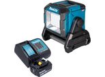 Makita Ml 005 G SG1 Lampada Da Cantiere A Batteria 18 / 40 V Max. 3.600 Lm + 1X Batteria 6,0 Ah + Caricabatteria