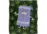 South Park - Coperta Con Stampa A Foglie, Setosa E Morbida TV24893 (Taglia Unica) (Verde/Lavanda)