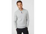 Maine - Pullover Con Mezza Zip Da Uomo DH1190 (M) (Grigio Chiaro)