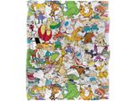 Nickelodeon - Coperta Collage, Setosa, Morbidissima TV24945 (Taglia Unica) (Colorata)