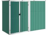 Vidaxl Casetta Da Giardino Verde 225X89X161 Cm Acciaio Zincato
