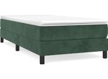 Struttura Letto Senza Materasso Verde Scuro 90X200 Cm In Velluto