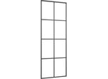 Vidaxl Porta Scorrevole Nera 76X205 Cm Esg Vetro E Alluminio
