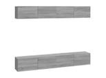 Pensili Tv 4 Pz. Grigio Sonoma 100X30X30 Cm
