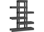 Vidaxl Supporto Per Piante Grigio 85X25X109,5 Cm In Legno Di Pino Massiccio