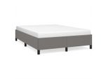 Vidaxl Struttura Letto Senza Materasso Grigio Scuro 140X190 Cm Tessuto
