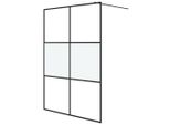 Vidaxl Schermo Doccia Per Cabina Doccia Nero 140X195 Cm Semi-Opaco Esg