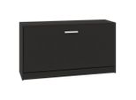 Vidaxl Panca Per Scarpe Nera 80X24X45 Cm Materiale A Base Di Legno