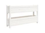 Vidaxl Fioriera Bianca 112X25X66 Cm In Legno Di Pino Massiccio