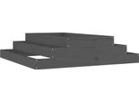 Vidaxl Fioriera Grigia 110X110X27 Cm In Legno Di Pino Massiccio