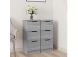 Vidaxl Credenze 2 Pz. Grigio Sonoma 30X30X70 Cm Materiale A Base Di Legno