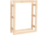 Vidaxl Porta Legna Da Ardere 80X25X100 Cm In Legno Di Pino Massiccio